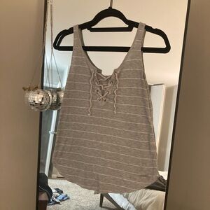 Abercrombie and Fitch Front Stitch Striped Tank Top